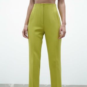 Zara Lime Green High-Waisted Pantsuit